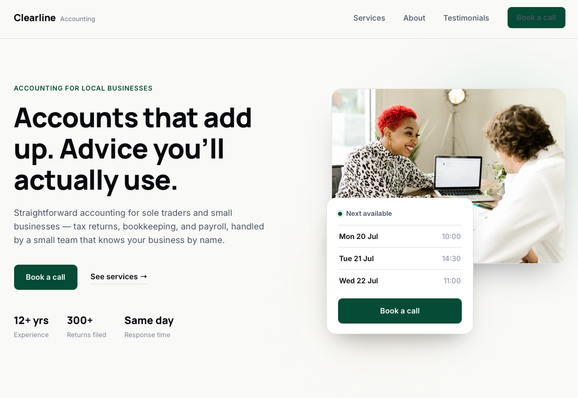 Preview of Accounting firm AI chat project